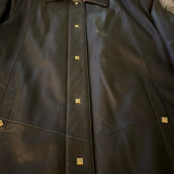 EXCELLED Leather coat. Vintage.Midi, Medium. rich brown. Excelled Collection - Picture 5 of 11